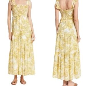 Nanette Lepore Tiered Palm Leaf Maxi Dress